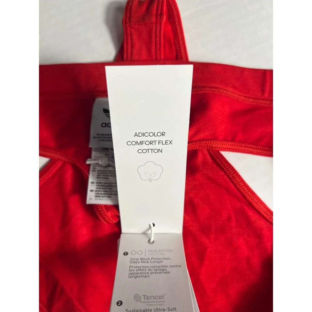 Adidas Woman's Red 3 Stripes Wildside‎ Thong Smart Cotton Size 2XL XXL